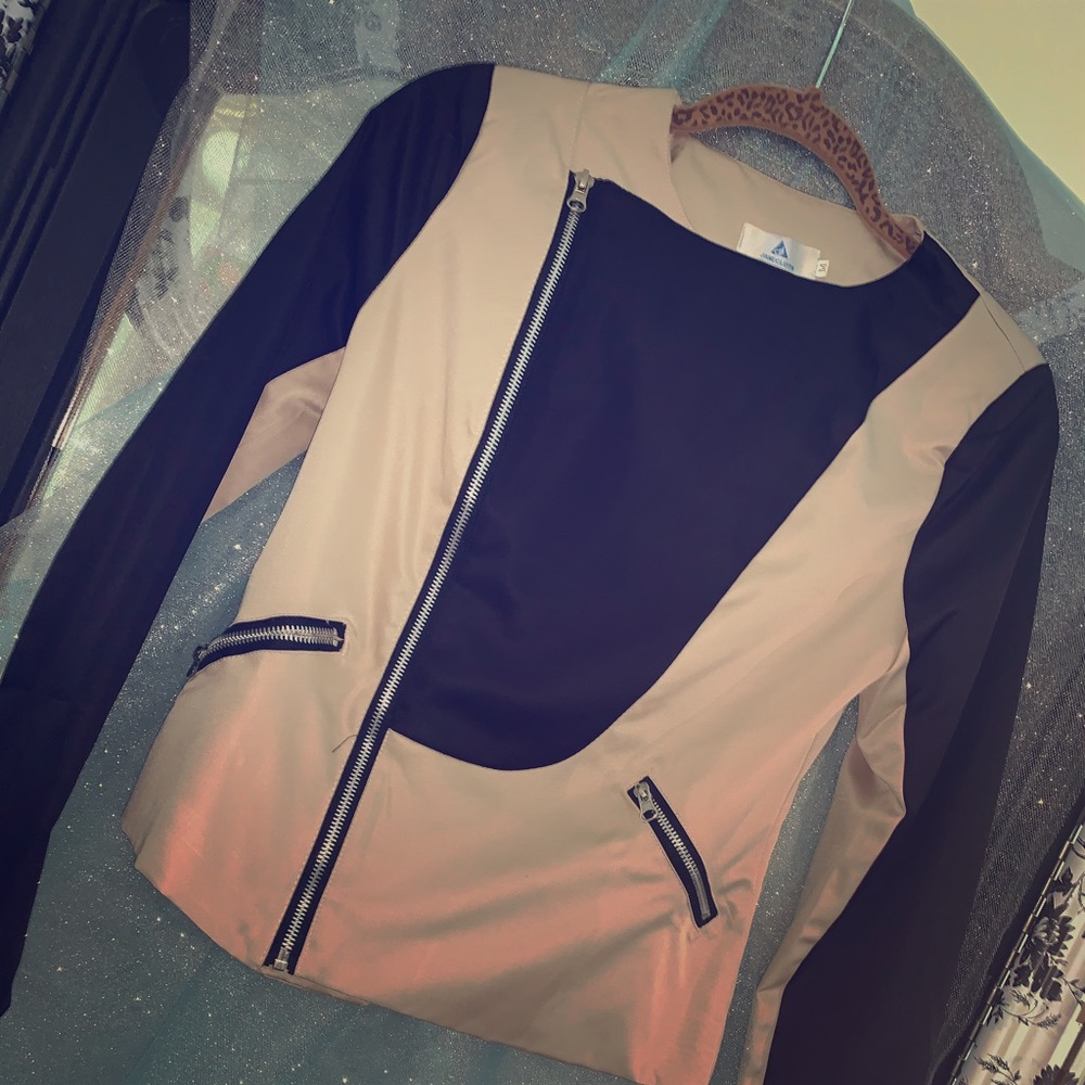Tan and Black Two toned Women’s Designer Jacket